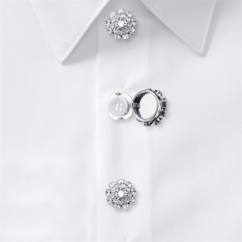 Shirt Button Box Rhinestone Bu - Flower Frog Pin reseña y precio