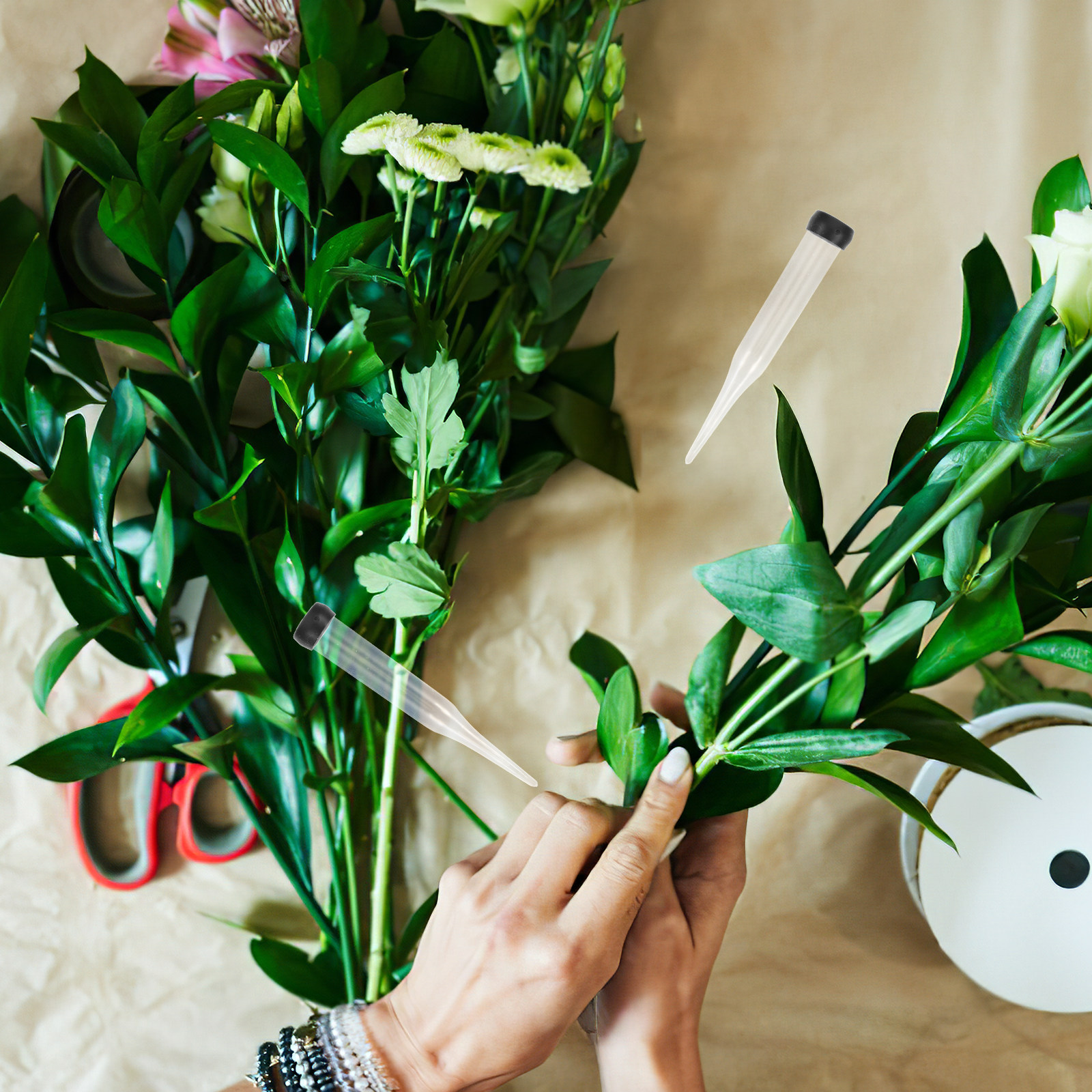 50Pcs Transparent Flower Stem  - Stem Extender Tube reseña y precio
