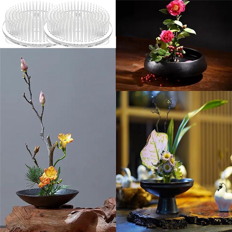 Set Of 12 Clear Plastic Pin Fr - Flower Frog Pin reseña y precio