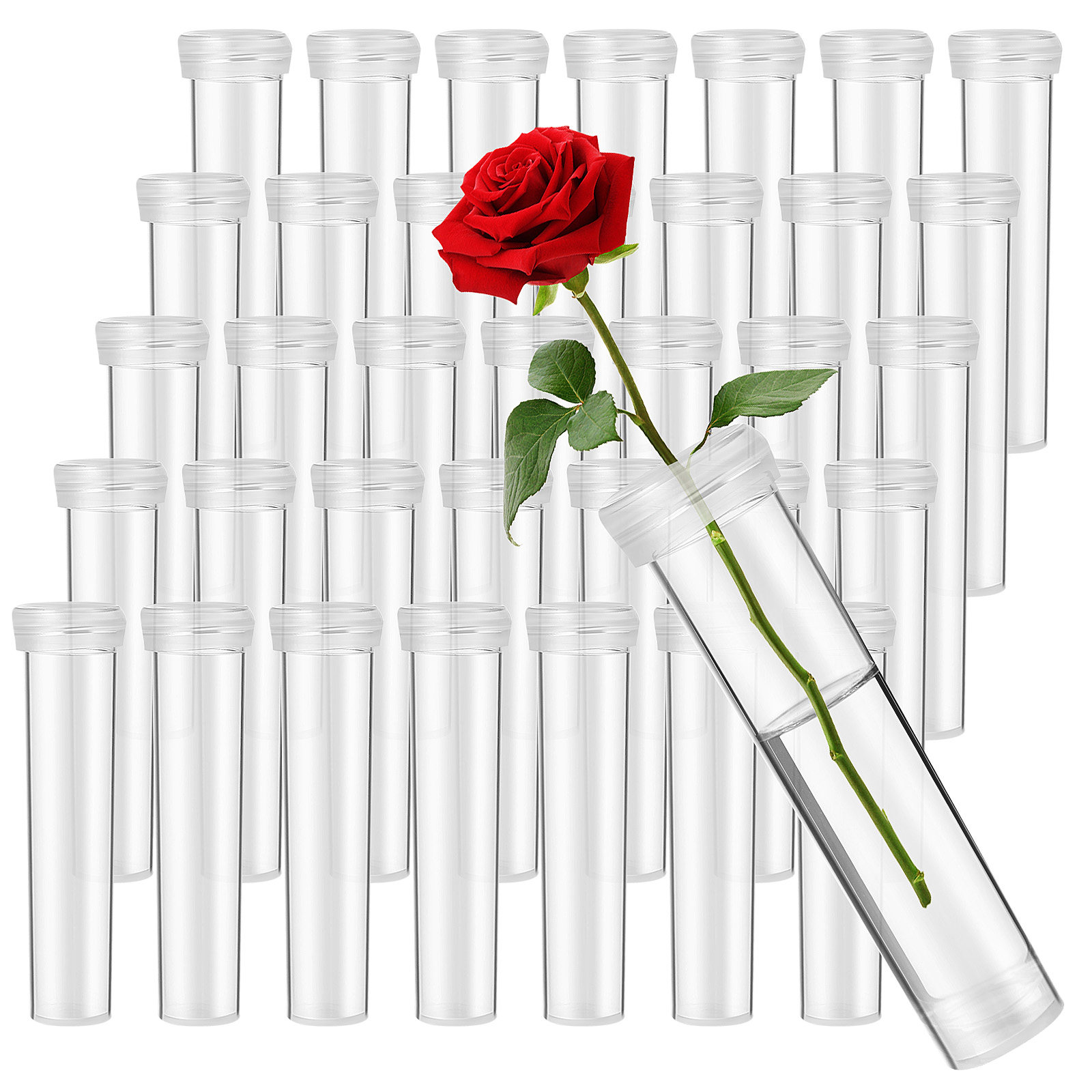 100Pcs Flower Water Tubes Leak - Stem Extender Tube reseña y precio