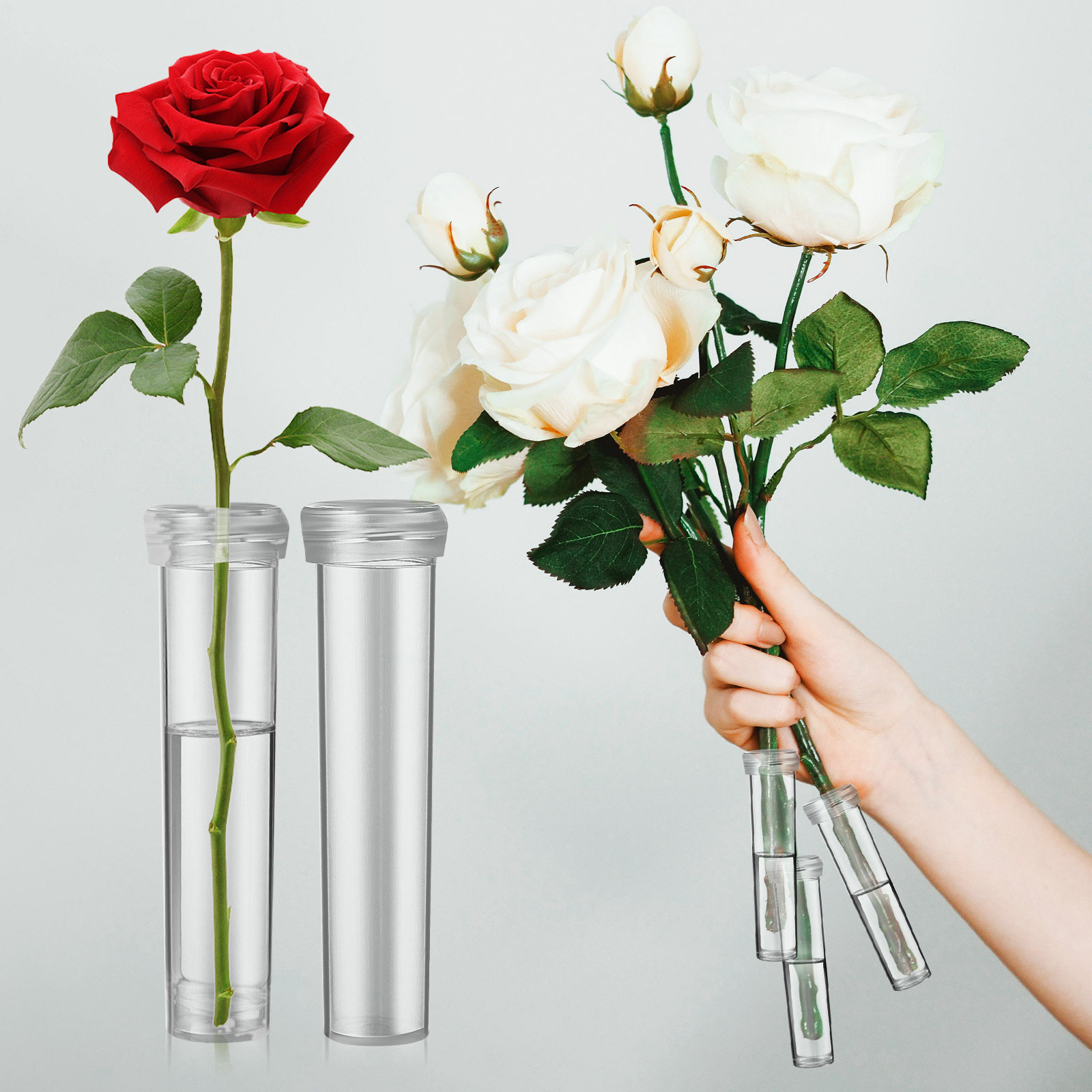 100Pcs Flower Water Tubes Leak - Stem Extender Tube reseña y precio