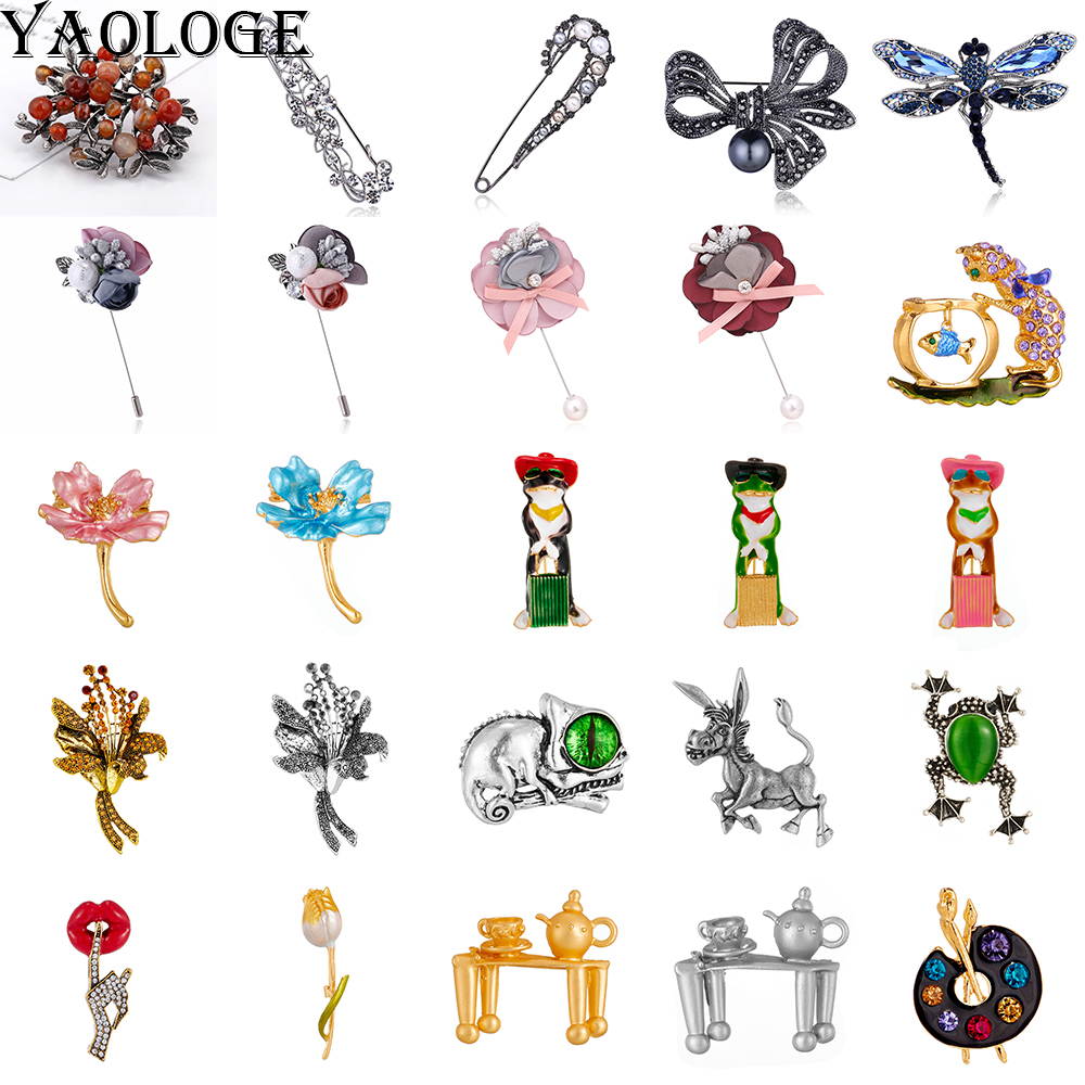 YAOLOGE Novel Chic Flower Broo - Flower Frog Pin reseña y precio