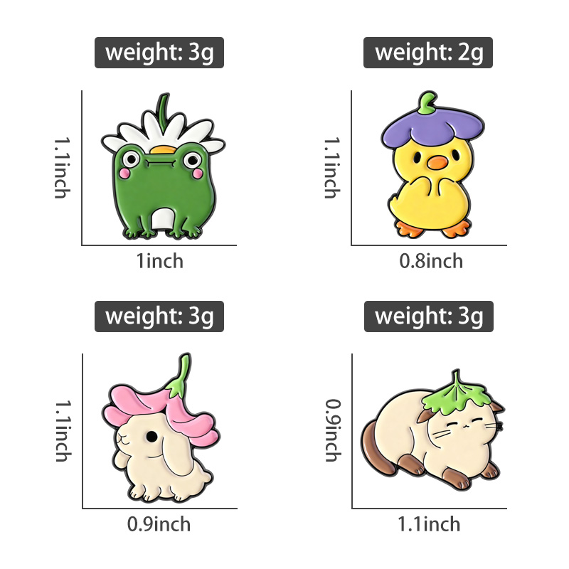 Flowers Leaf Hat Enamel Pins C - Flower Frog Pin reseña y precio