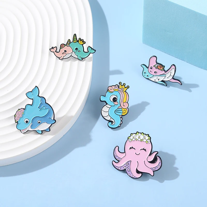 4-5PCS/SET Animal Enamel Pin B - Flower Frog Pin reseña y precio